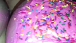 Yungfreckz Covers her Beautiful Boobs with Frosting