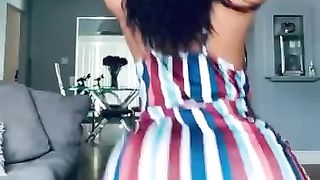 Big Ass Twerking in Maxi Dress