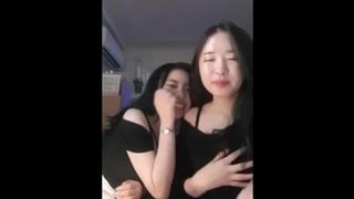 Two Korean Girls Kissing