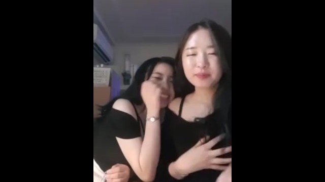 Korea Breast Kiss - Two Korean Girls Kissing