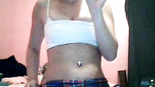 Webcam stripping and masturbating