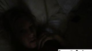 Samantha is making a homemade porn video while having a shower, early in the morning