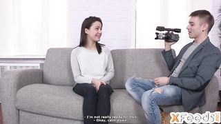 Amateur teen is making her first porn video ever and enjoying every single second of it