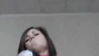 Amateur teen brunette, Hamsik got down on her knees to suck her best friend's cock