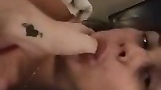 Amateur girl couldn't hold back from sucking her lover's dick, because she wanted to make him cum