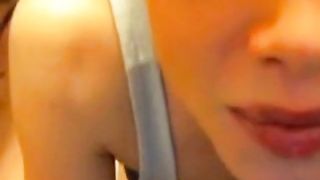 Pretty lass gets spunked and swallows cum on webcam - video 2