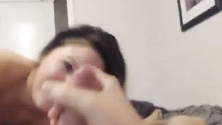 Big Titty Webcam Girl Swallows Cum