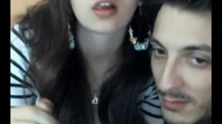 Cute teen couple fuck on webcam