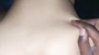 Quiet doggystyle homemade POV interracial