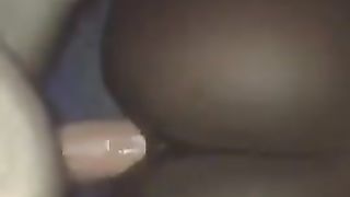 Homemade first interracial fuck, white cock fucking black girl.