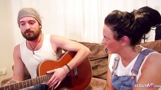 Amateur brunette is getting fucked from the back and moaning from pleasure during an intense orgasm