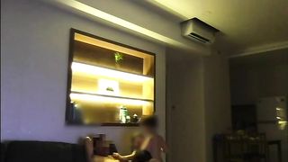 Amateur girls were caught on cam while they were having a fffm foursome with a married neighbor