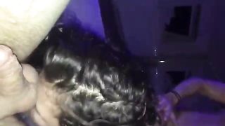 Cock loving, amateur babe is licking her lover's ass and giving him a blowjob, before getting fucked