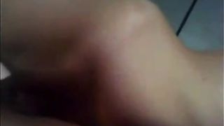 Flirty, amateur brunette is sucking her best friend's cock as deep as she can, before getting fucked