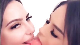 Sexy Babes Lela Star and Autumn Falls fuck each other with a dildo