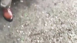 Huge! Big Black Dick Flash in Public Bus Stop