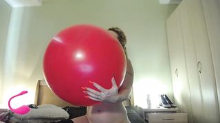 BIG Red balloon blow to pop prerecorded private( I am naked ;))