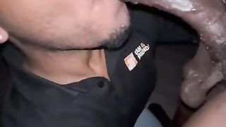 I WAS WALKING INTO WORK @ HOME DEPOT AND HE GAVE ME HIS NUMBER SO I GAVE MY THROAT WHEN I GOT OFF