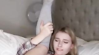 Amateur petite blonde nympho can't stop using her fuck machine dildo. Full vid on my sub sites