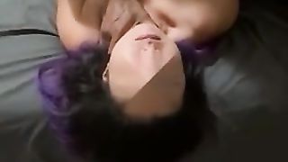 Asian hotwife cums on a raw BBC while cuck hubby films and strokes