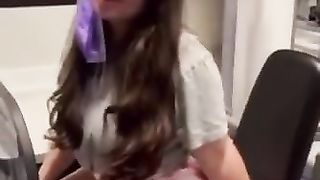 BIG BOOTY WHITE GIRL gets hit in gym