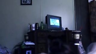 Boyfriend trashes parents room and fucks sexy green eyed Girlfriend