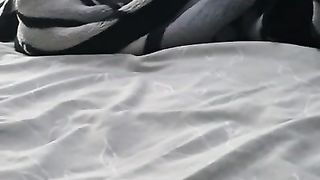 Step mom sex lesson with step daughter and step son in dad's bedroom