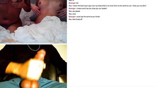Two Girls on Webcam Have Fun Watching a Strangers Cock