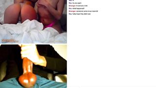 Two Girls on Webcam Have Fun Watching a Strangers Cock