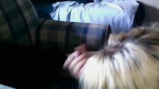 Blonde Gives A Blowjob