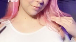 Pink Hair Babe Titty Drop