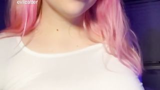 Pink Hair Babe Titty Drop