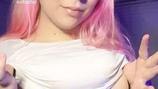 Pink Hair Babe Titty Drop