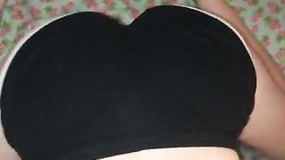 Redhead in all black swallows BBC