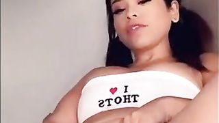 Hot babe Alva Jay squirting with her rabbit vibrator