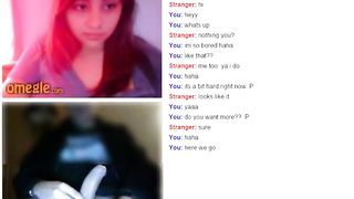 Omegle Cute Girl Flash Big Tits for my Dick