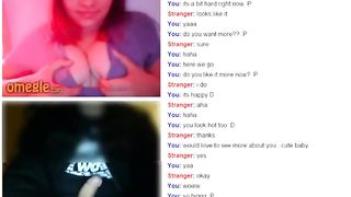 Omegle Cute Girl Flash Big Tits for my Dick