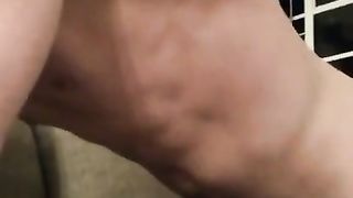 Humping and moaning on the couch solo male masturbation