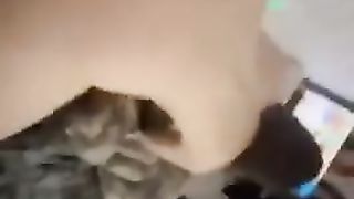 Hot teen girl fuck by huge cock while she watch anime