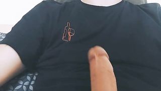 Solo French Handjob + toy in ass