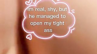 Shy hotwife: I love him, it hurts, he just wants to cum in my ass, pain and love