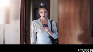 Deeper. Stunning brunette Emily Double Penetrated in threesome