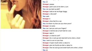 Omegle Teen does Anal on Webcam