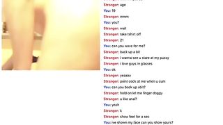 Omegle Teen does Anal on Webcam
