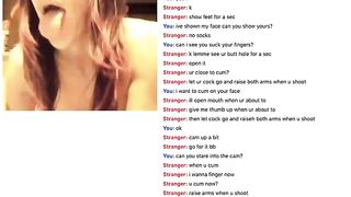 Omegle Teen does Anal on Webcam