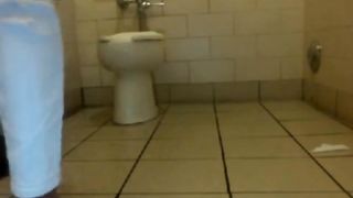 Masturbating in Public Bathroom