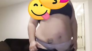Chubby MILF Dancing in Panties on Webcam