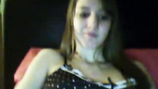 Cute Brunette Teen Teasing