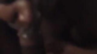 Black Bitch Sloppy Head Swallowing my Dick