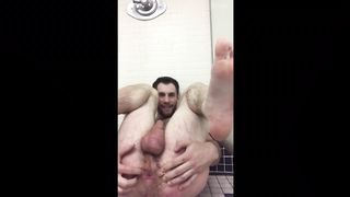 Guy Pissing himself at Gym Showers